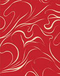 Elegant Red Swirl Motif Design Rug