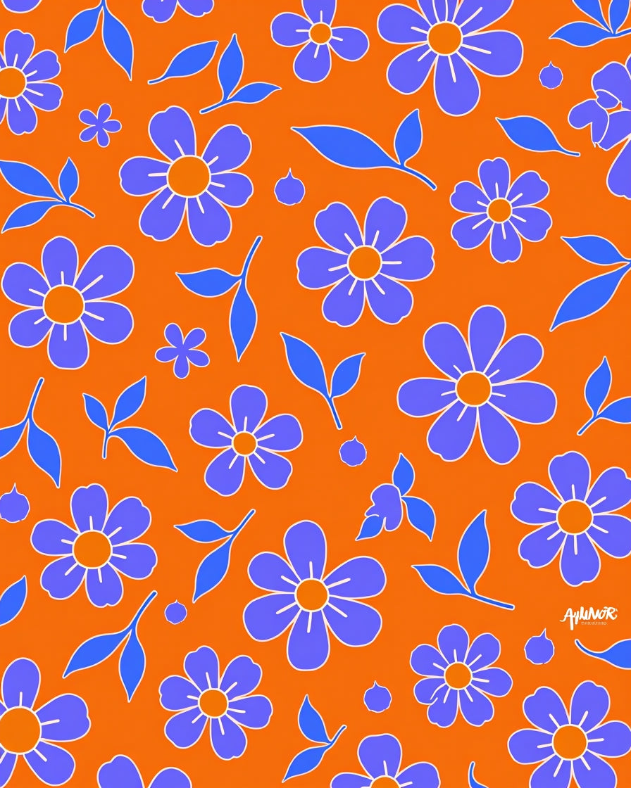 Groovy Floral Pattern Rug