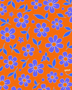 Groovy Floral Pattern Rug