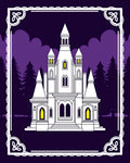 Gothic Castle Scene Dark Forest Rug