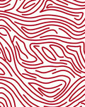 Red Wavy Stripe Pattern Rug