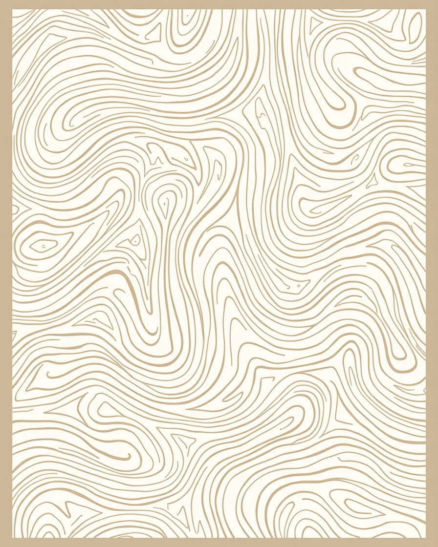 Light Wood Grain Swirl Pattern Rug