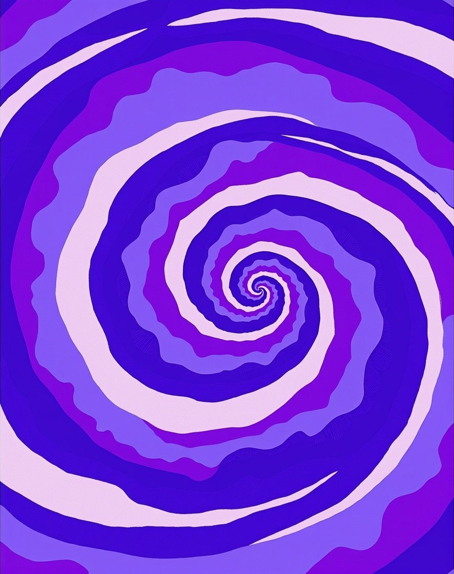 Vibrant Purple Swirl Abstract Rug