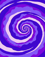 Vibrant Purple Swirl Abstract Rug