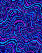 Trippy Swirl Abstract Blue-Purple Rug