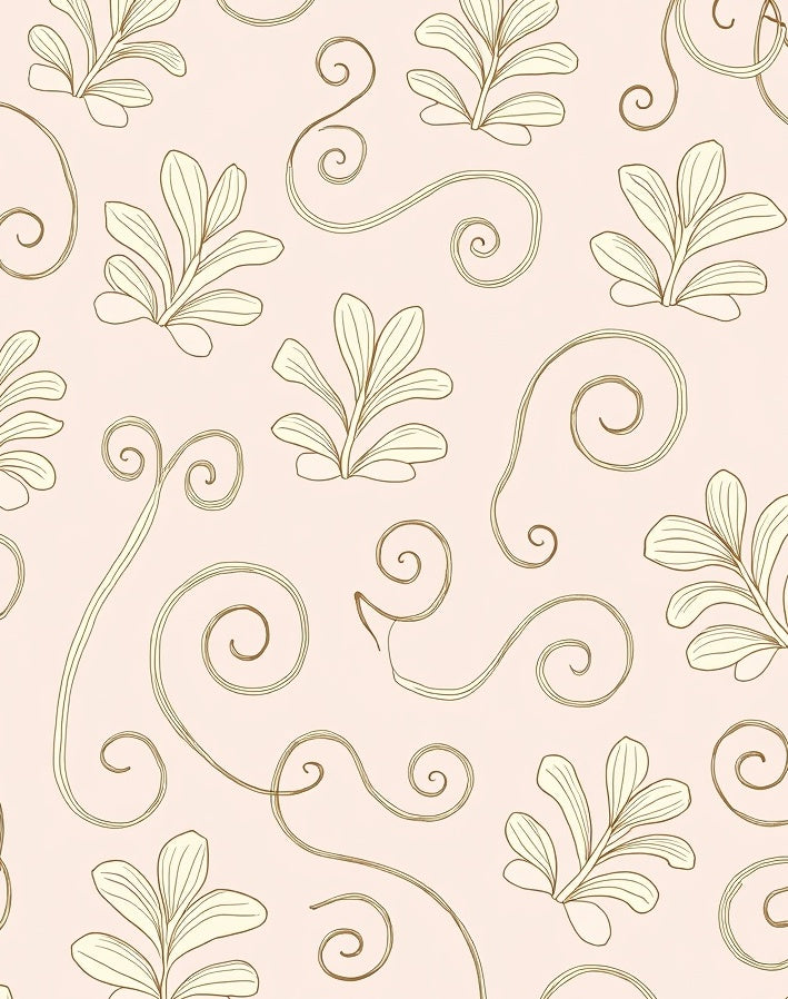 Gentle Cream Floral Swirls Rug
