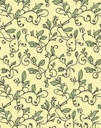 Vine and Leaf Art Nouveau Pattern Rug