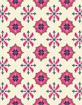 Fuchsia Floral Medallions Pattern Rug