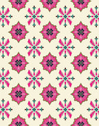 Fuchsia Floral Medallions Pattern Rug