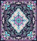 Ornate Floral Geometric Mandala Design Rug