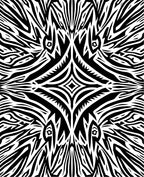 Bold Black White Animalistic Pattern Rug