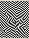 Bold Abstract Black White Geometric Pattern Rug
