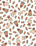 Organic Shapes Botanical Pattern Rug