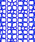 Interlocking Geometric Blue Pattern Rug