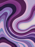 Swirling Purple Abstract Pattern Rug