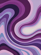 Swirling Purple Abstract Pattern Rug