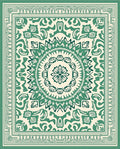 Greenery Floral medallion Pattern Rug