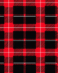 Bold Red Black Plaid Pattern Rug