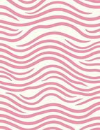Pink Wave Pattern Abstract Design Rug
