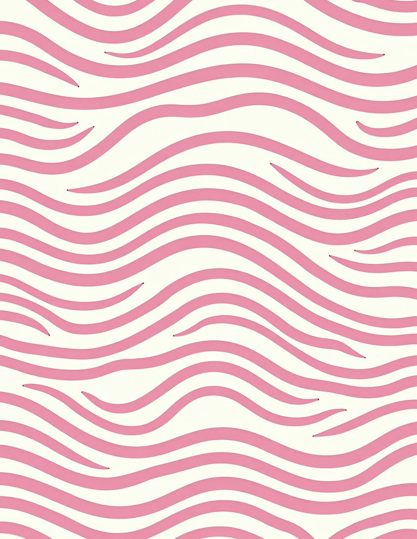 Pink Wave Pattern Abstract Design Rug