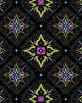 Vibrant Starburst Floral Pattern Rug