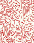 Red Swirls Organic Abstract Pattern Rug
