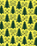 Christmas Tree Swirl Sparkle Pattern Rug
