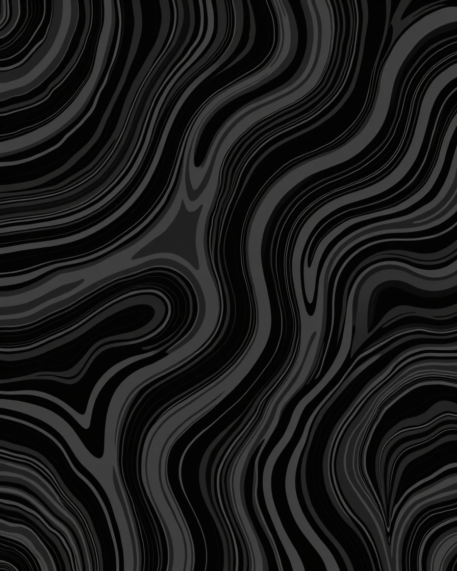 Dark Gray Swirl Pattern Rug