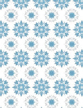 Light Blue Snowflake Mandala Arrangement Rug