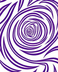 Purple Swirl Abstract Pattern Rug
