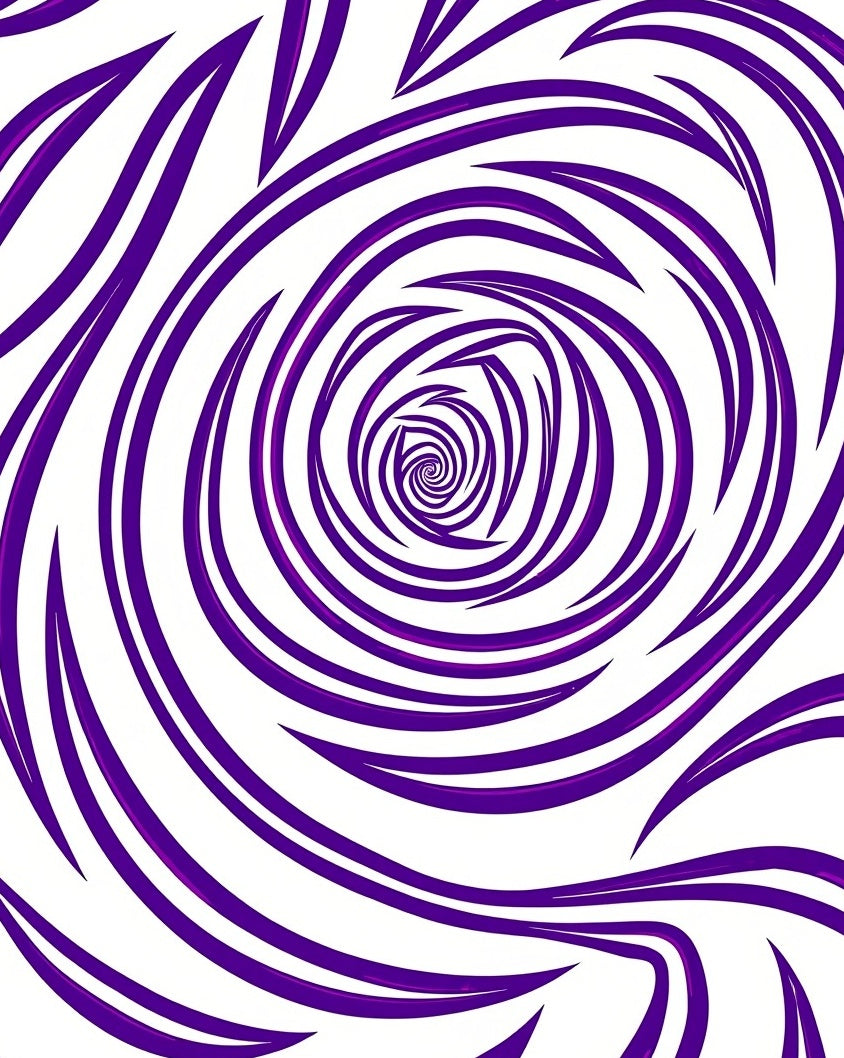 Purple Swirl Abstract Pattern Rug