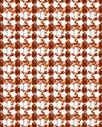 Houndstooth Pattern Abstract Warm Tones Rug