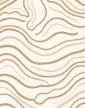 Earth Tone Wavy Stripe Pattern Rug