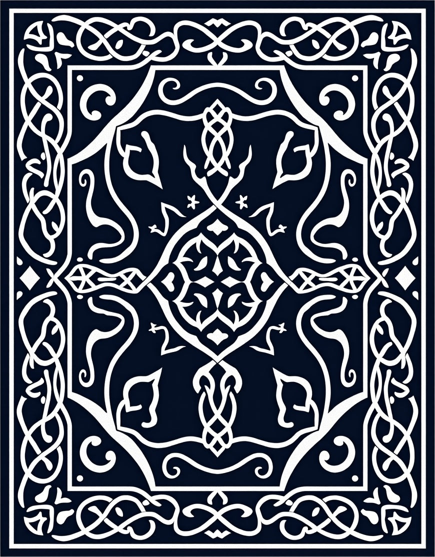 Intricate Celtic Knot Inspired Design Rug