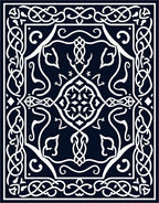 Intricate Celtic Knot Inspired Design Rug