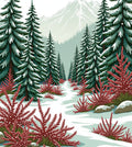 Winter Evergreen Forest Scenic Path Rug