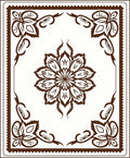 Intricate Mandala Floral Corner Design Rug