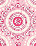 Pink Mandala Floral Pattern Rug