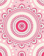Pink Mandala Floral Pattern Rug