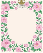 Pink Floral Crown Design Rug