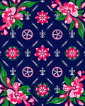 Floral Print With Unique Motif Design Rug