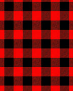 Classic Red Black Checkered Pattern Rug