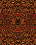 Fiery Organic Symmetrical Pattern Rug