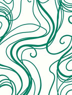 Emerald Swirl Abstract Modern Design Rug
