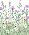 Delicate Floral Patterned Border Rug