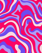 Groovy Swirl Abstract Pattern Rug