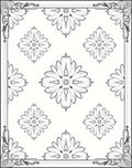 Classic Floral Scrollwork Pattern Rug