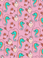 Playful Seahorse Fish Pattern Rug