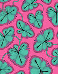 Vibrant Teal Leaf Tropical Paradise Rug