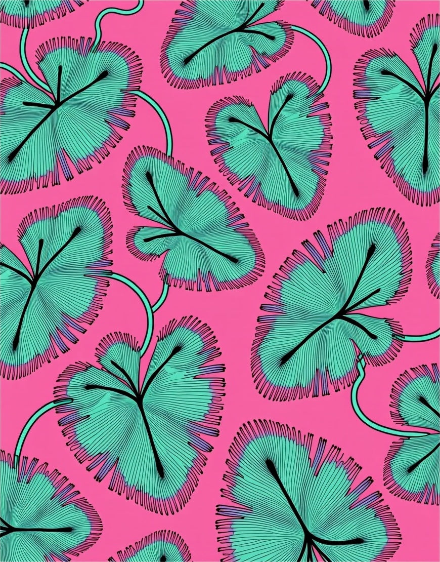 Vibrant Teal Leaf Tropical Paradise Rug